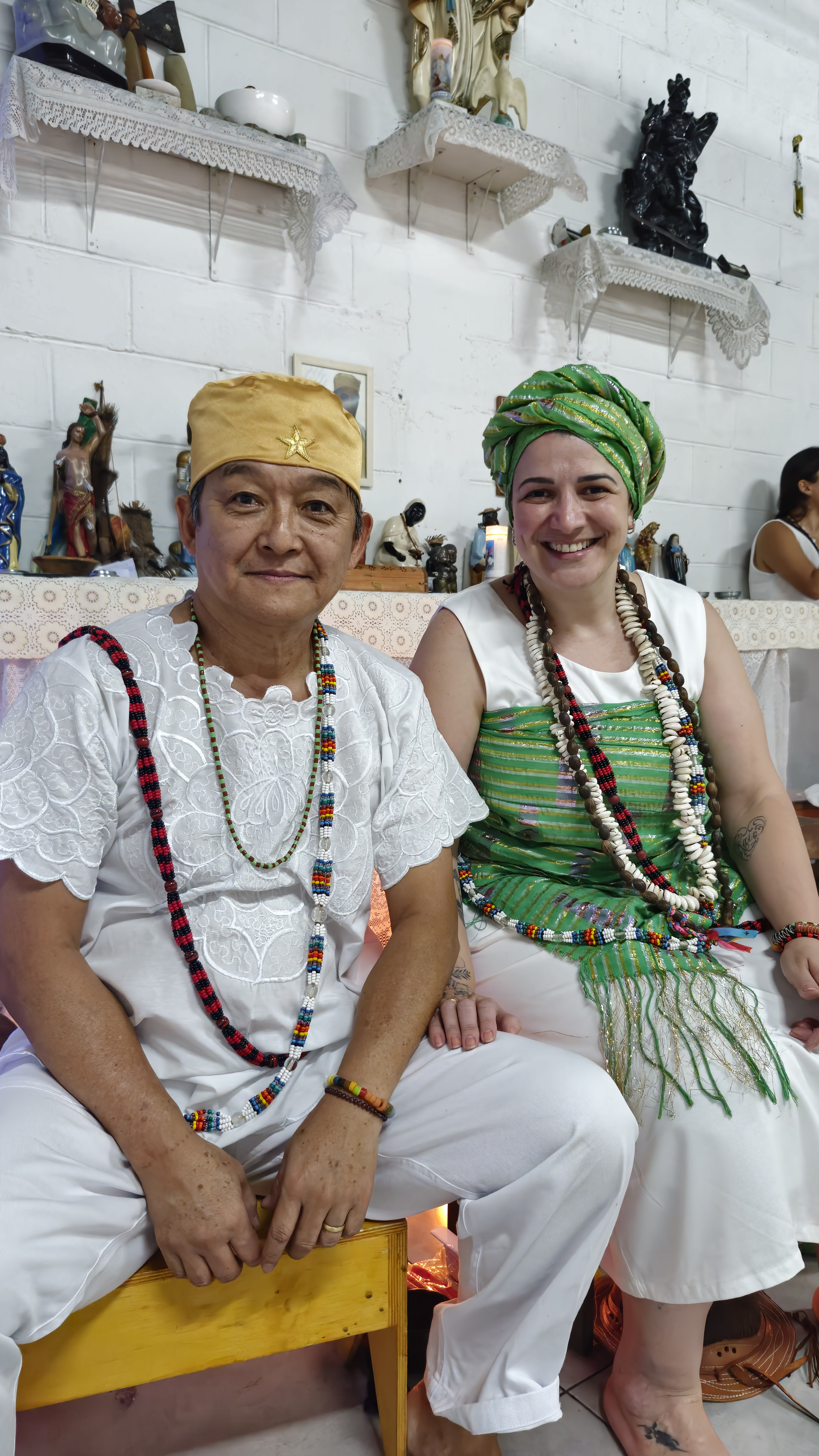Babalorixá Hélio e Iyalorixá Karen